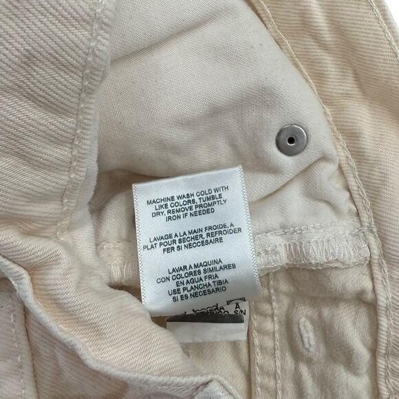 Redone Jeans 70s Crop Boot Size 30 Cream Denim High Rise - Picture 9 of 9